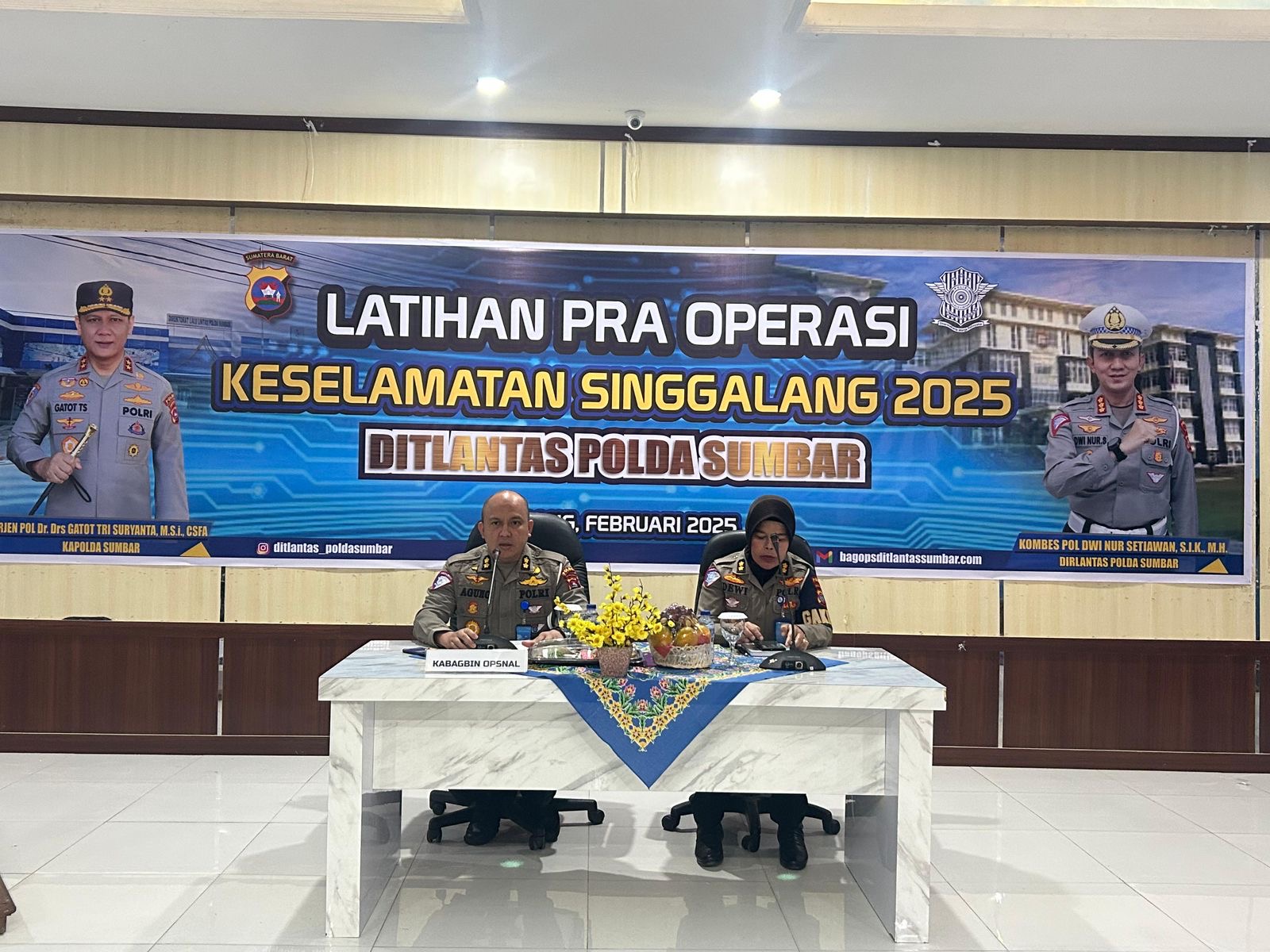 Ditlantas Polda Sumbar gelar Lat Pra Ops Keselamatan Singgalang 2025 